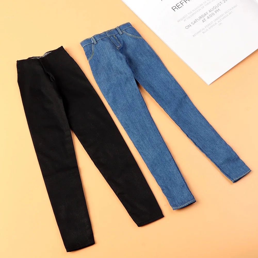 Fashion 60CM Doll Trousers Jeans Cotton Doll Tops Vest T-shirt Fit For Male Doll Pants For 1/3 BJD Doll Clothes Accessories Toys