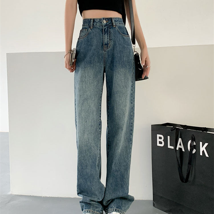 Women's Fashion Vintage Distressed Washed Jeans