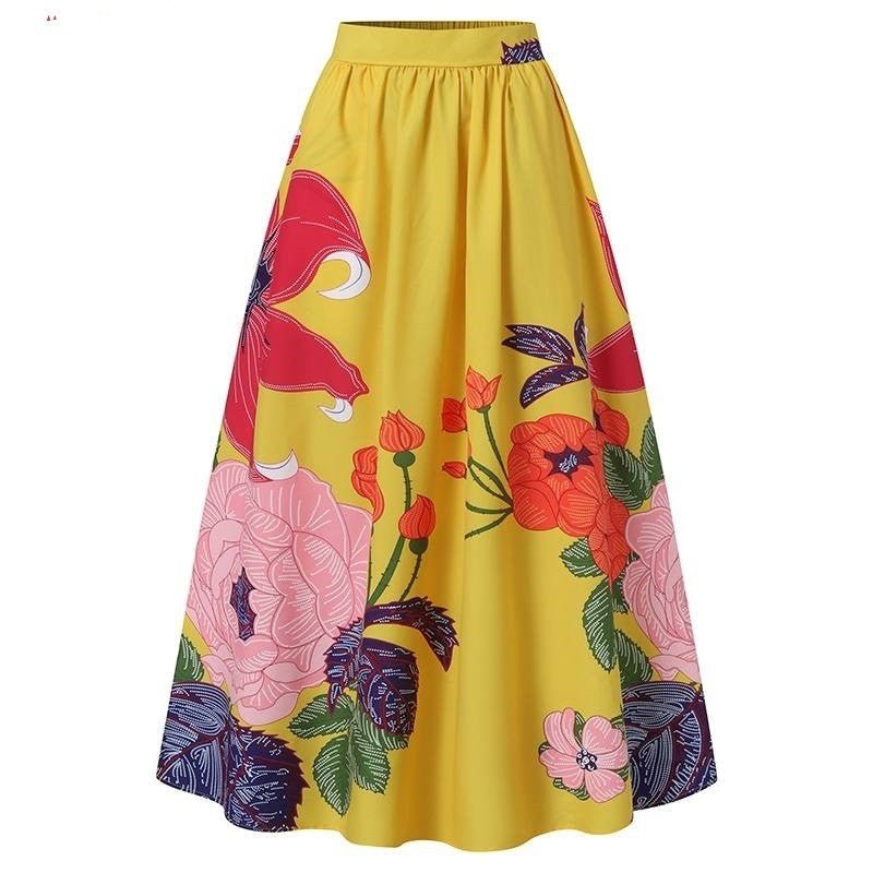 Bottoms Skirt Floral Holiday Women For Long Maxi - Elevra