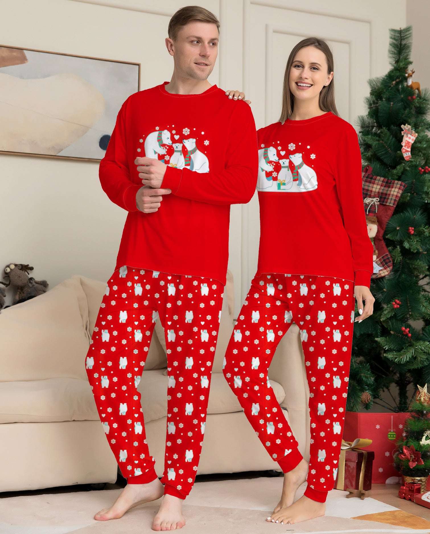 Christmas Family Pajamas Matching Sets Christmas Sleepwear Parent - Child Pjs Outfit For Christmas Holiday Xmas Party - Elevra