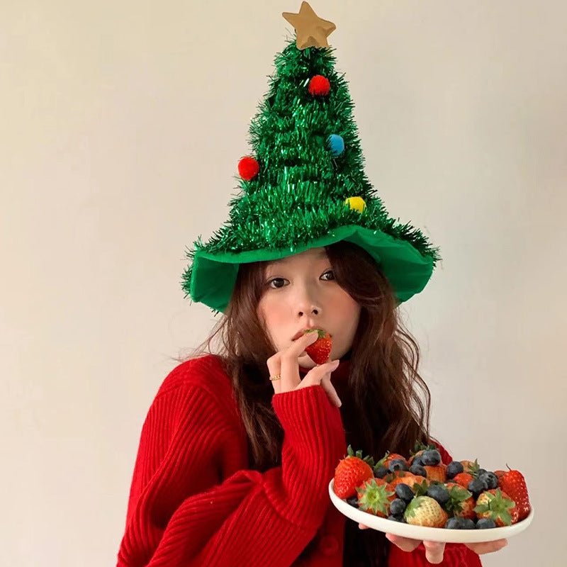 Christmas Tree Hat Party Dress Up - Fun Photo Headdress - Elevra