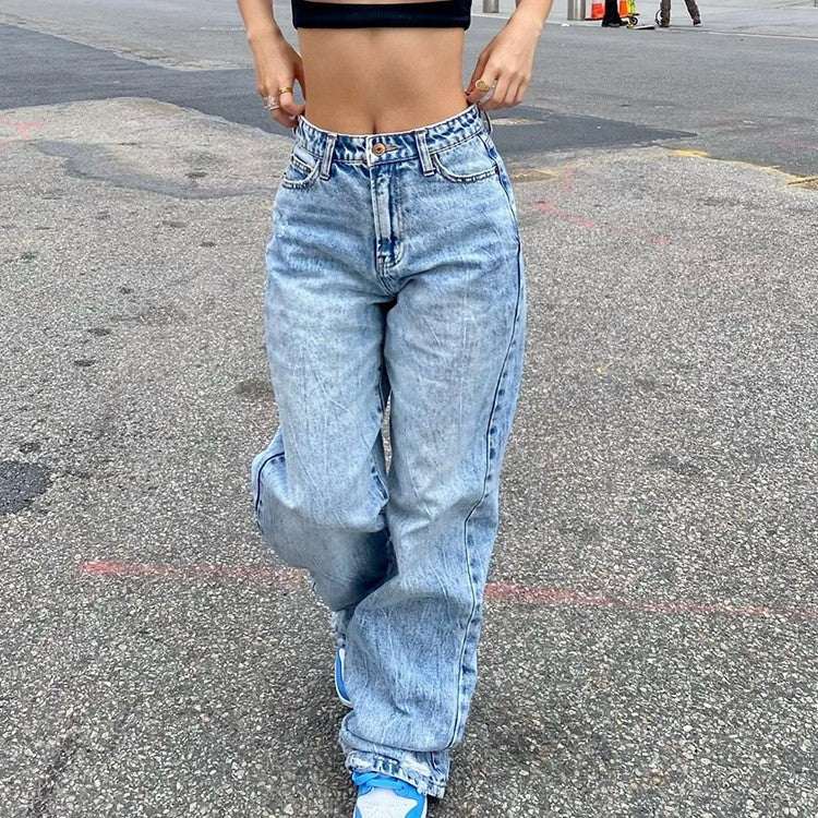European And American Slim Fashion Jeans Woman - Elevra