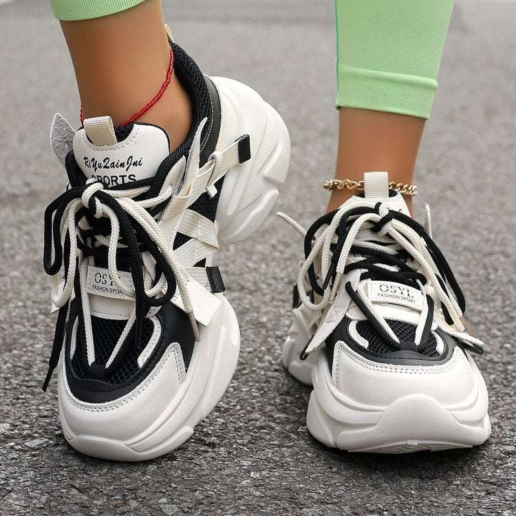 Lace - up White Shoes Casual Sneaker - Elevra