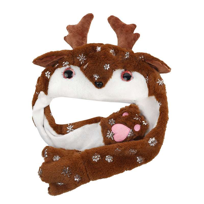 Novel Movable Christmas Hat - Cute Santa & Elk Designs - Elevra