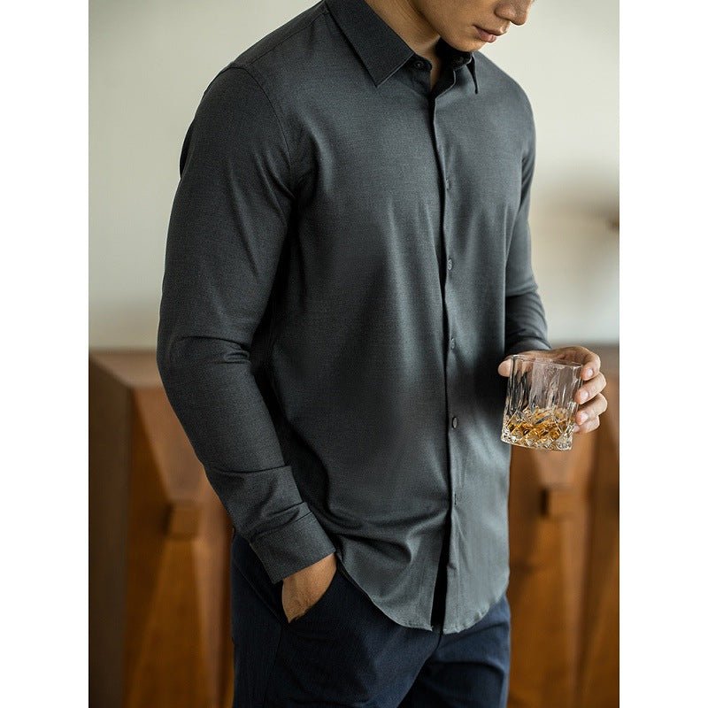 Old Money Style Modal Wool Shirt For Men - Elevra