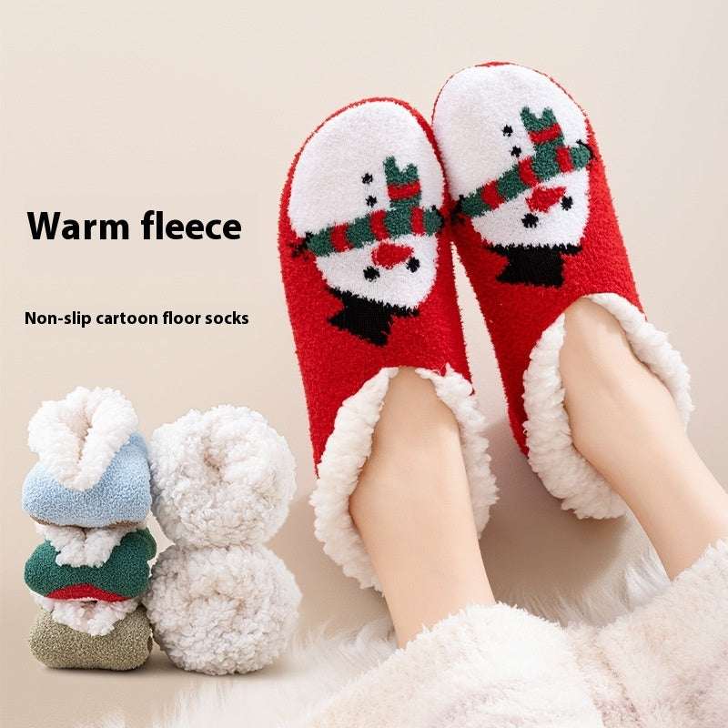 Thickened Indoor Non - Slip Socks – Warm Lambswool Room Socks - Elevra