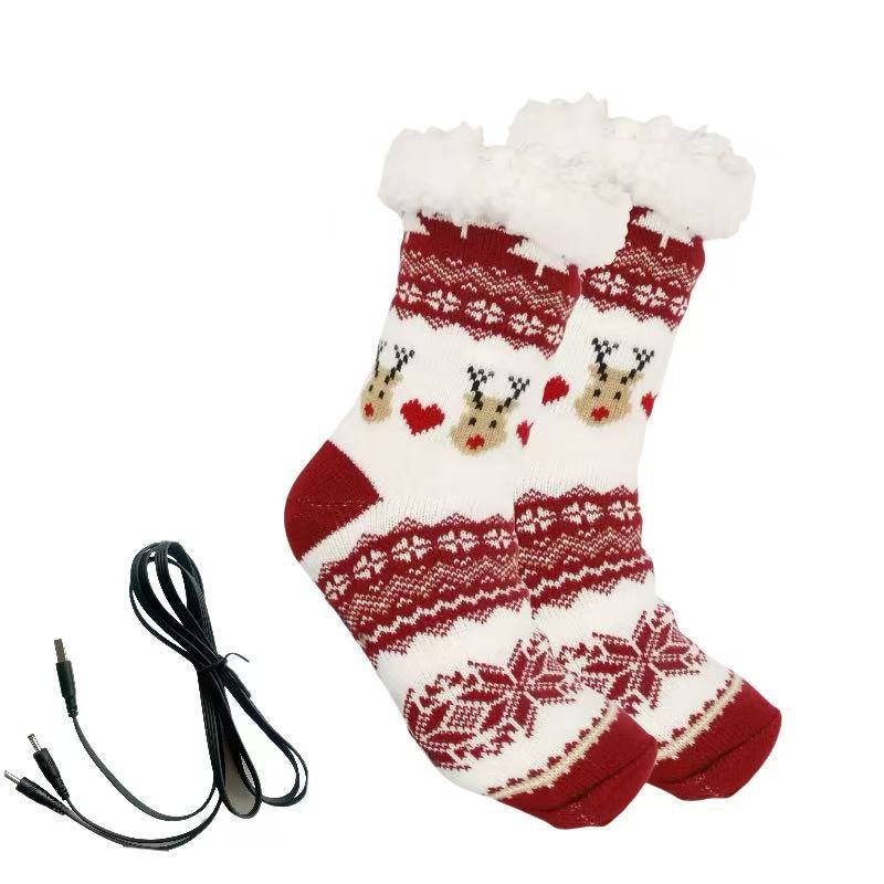 USB Electric Heating Socks –Warm Thickened Heated Room Socks - Elevra