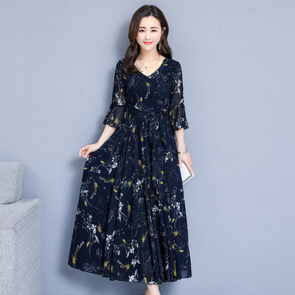 Super Fairy Waist Beach Big Swing Maxi Skirt