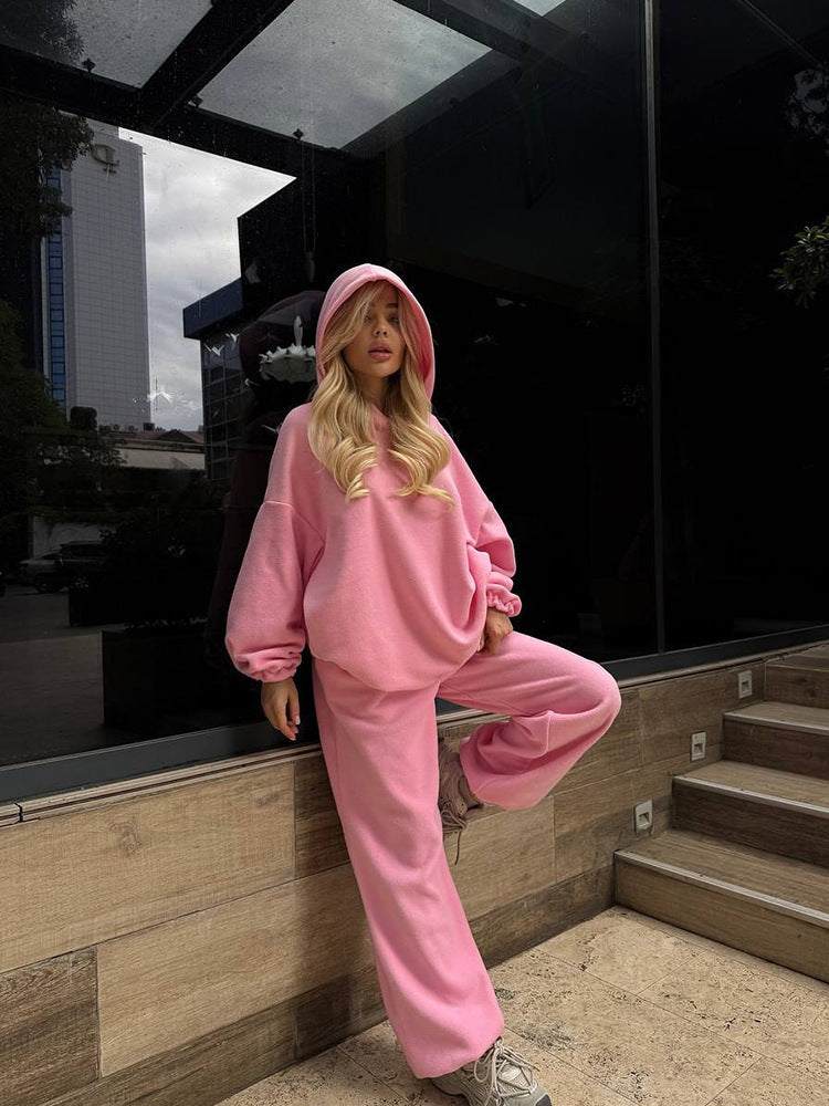 Casual European And American Polar Fleece Women's Suit