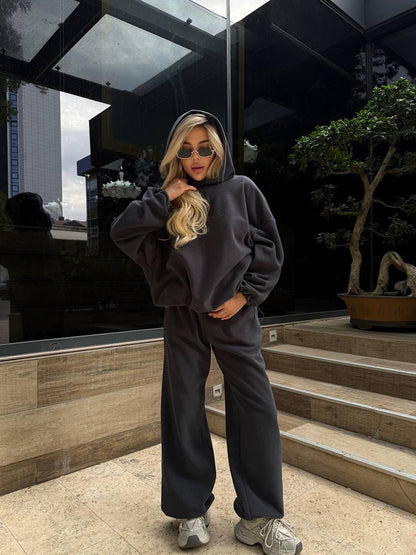 Casual European And American Polar Fleece Women's Suit