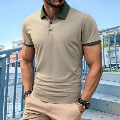 Summer Polo Shirt Printed T-shirt Short Sleeve High-end Lapel