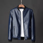 Leather jacket slim men's leather jacket