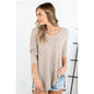 Pure Color Casual V Neck Openwork Split Knit Sweater