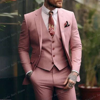 Plus-sized Plus Size Slim Fit Suit Three-piece Suit