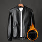 Leather jacket slim men's leather jacket
