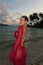 Beach Vacation See-through Sexy Backless Dress