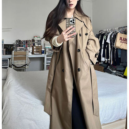 Temperament Wild Khaki Casual Fashion Trench Coat