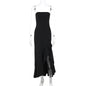 Sexy Split Maxi Dress Tube Top Temperament Women's Dress