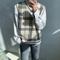 Knitted Men's Trendy Plaid V-neck Sweater Vest