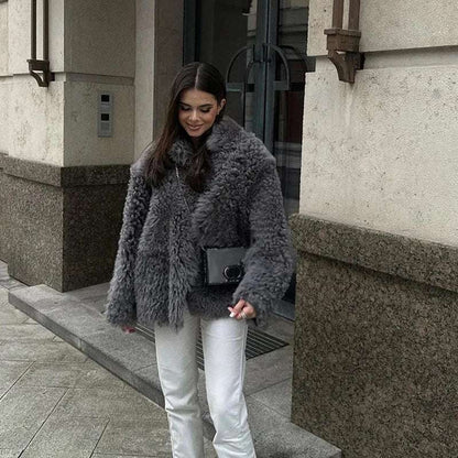 Lamb Wool Coat Female Coat Female Winter