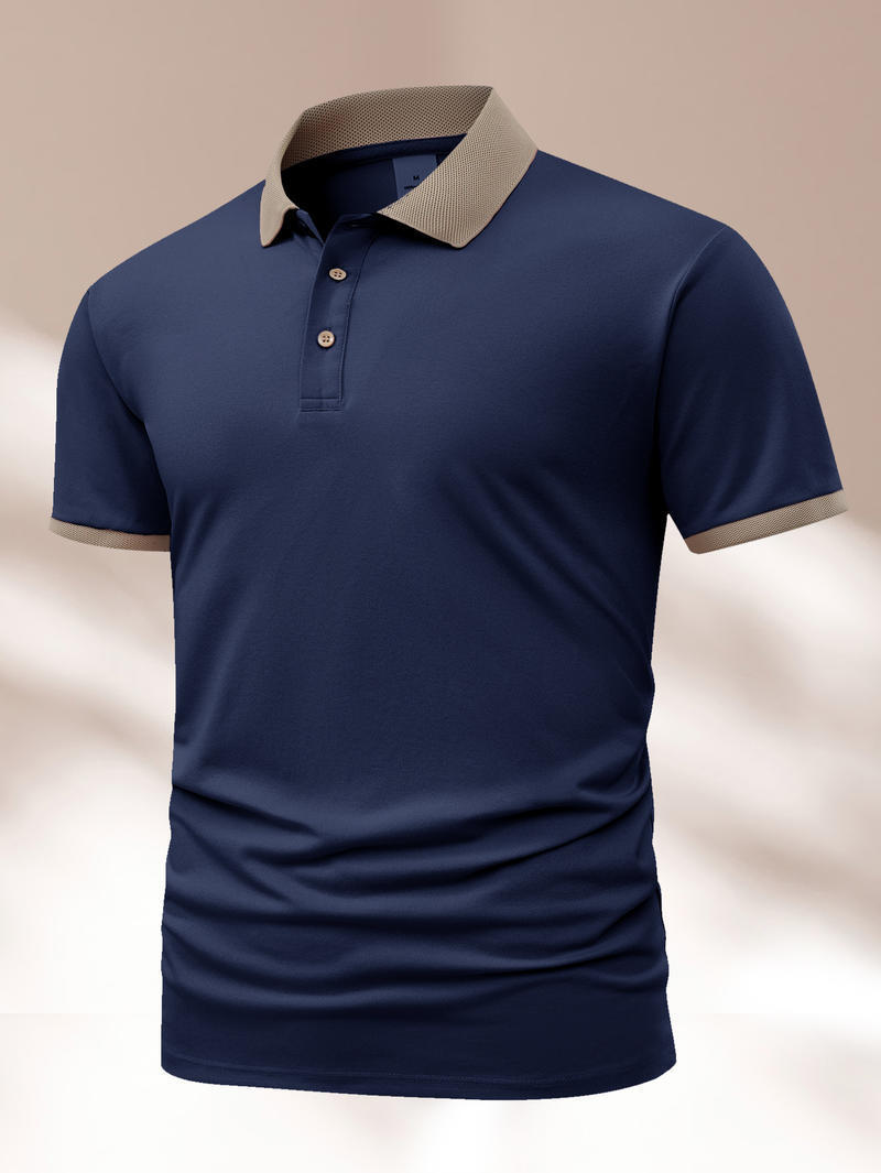 Summer Polo Shirt Printed T-shirt Short Sleeve High-end Lapel