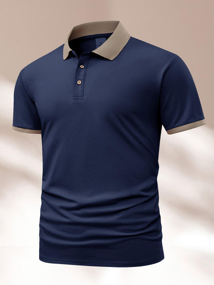 Summer Polo Shirt Printed T-shirt Short Sleeve High-end Lapel
