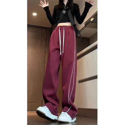 Korean Fashion All-matching Draping Wide-leg Draggle-tail Trousers