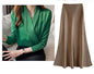 Satin Long Sleeve Women's Spring And Autumn Chiffon Shirt