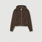 Women's Vintage Washed Distressed Zip Hoodie