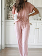 Round Neck Short Sleeve Loose Outfit