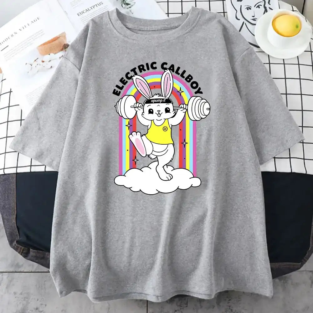 Boy's Band Electric Callboy T-shirts Grunge Style Graphic Printing Tee-shirt Women/Men Tees Short Sleeve Cotton Soft Tshirt Girl