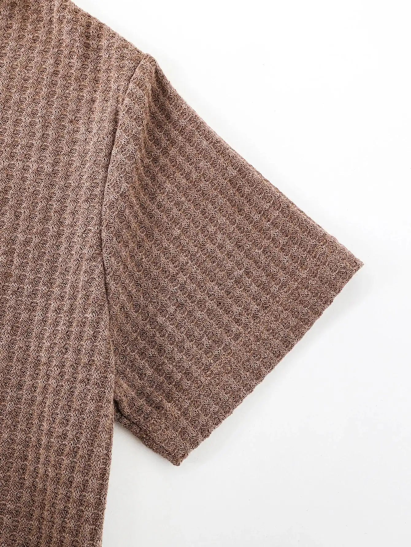 Fashion trend Summer boys short-sleeved T-shirt blazer elastic waist brown casual comfortable breathable shorts two-piece set