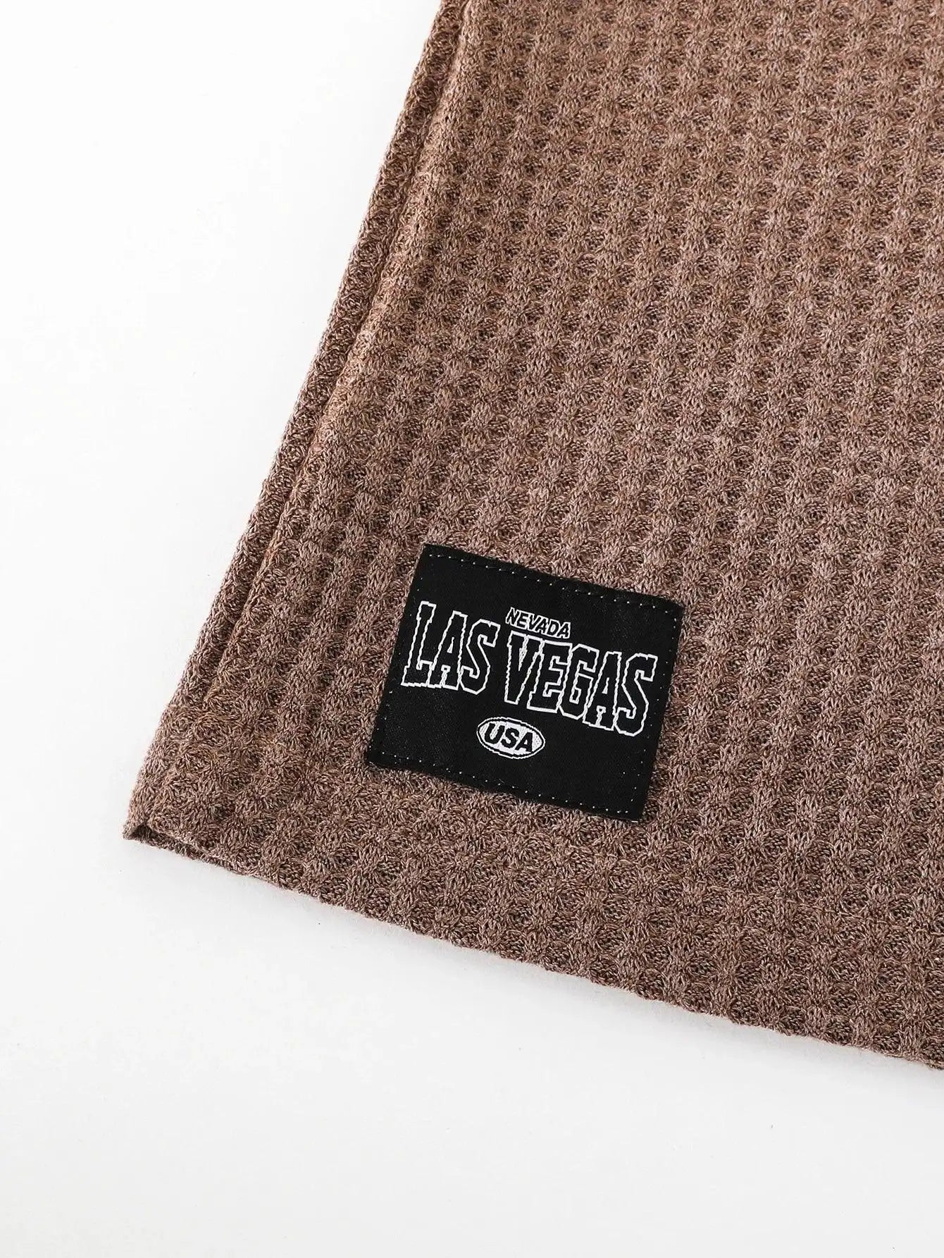 Fashion trend Summer boys short-sleeved T-shirt blazer elastic waist brown casual comfortable breathable shorts two-piece set