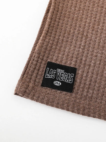 Fashion trend Summer boys short-sleeved T-shirt blazer elastic waist brown casual comfortable breathable shorts two-piece set