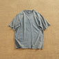 Summer Men's Heavyweight Vintage Washed 100% Cotton T-shirt Oversize American Retro Style Distressed Drop Shoulder Cityboy Tees