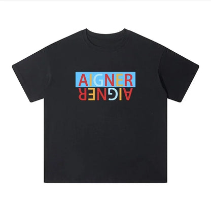 2025 Fashion boy T-shirt 100% pure cotton summer children's top casual clothing letter printed baby boy top short sleeved