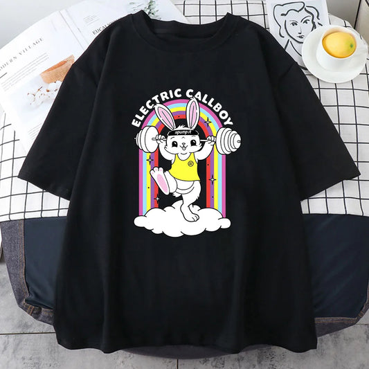 Boy's Band Electric Callboy T-shirts Grunge Style Graphic Printing Tee-shirt Women/Men Tees Short Sleeve Cotton Soft Tshirt Girl