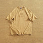Summer Men's Heavyweight Vintage Washed 100% Cotton T-shirt Oversize American Retro Style Distressed Drop Shoulder Cityboy Tees