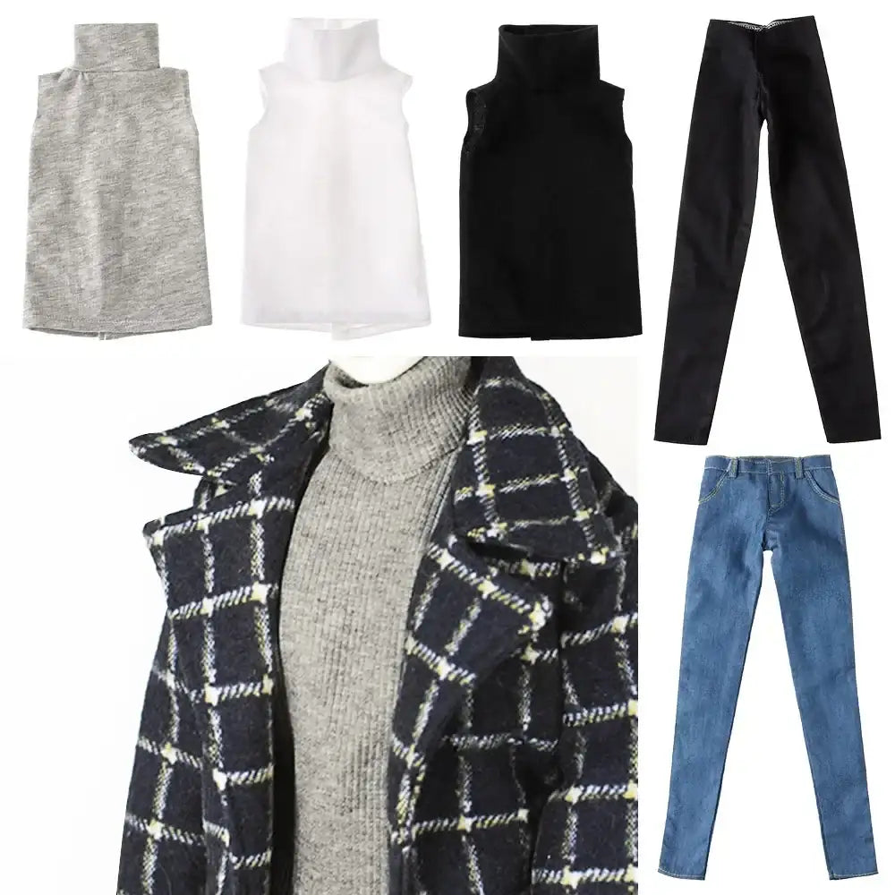 Fashion 60CM Doll Trousers Jeans Cotton Doll Tops Vest T-shirt Fit For Male Doll Pants For 1/3 BJD Doll Clothes Accessories Toys