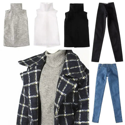 Fashion 60CM Doll Trousers Jeans Cotton Doll Tops Vest T-shirt Fit For Male Doll Pants For 1/3 BJD Doll Clothes Accessories Toys