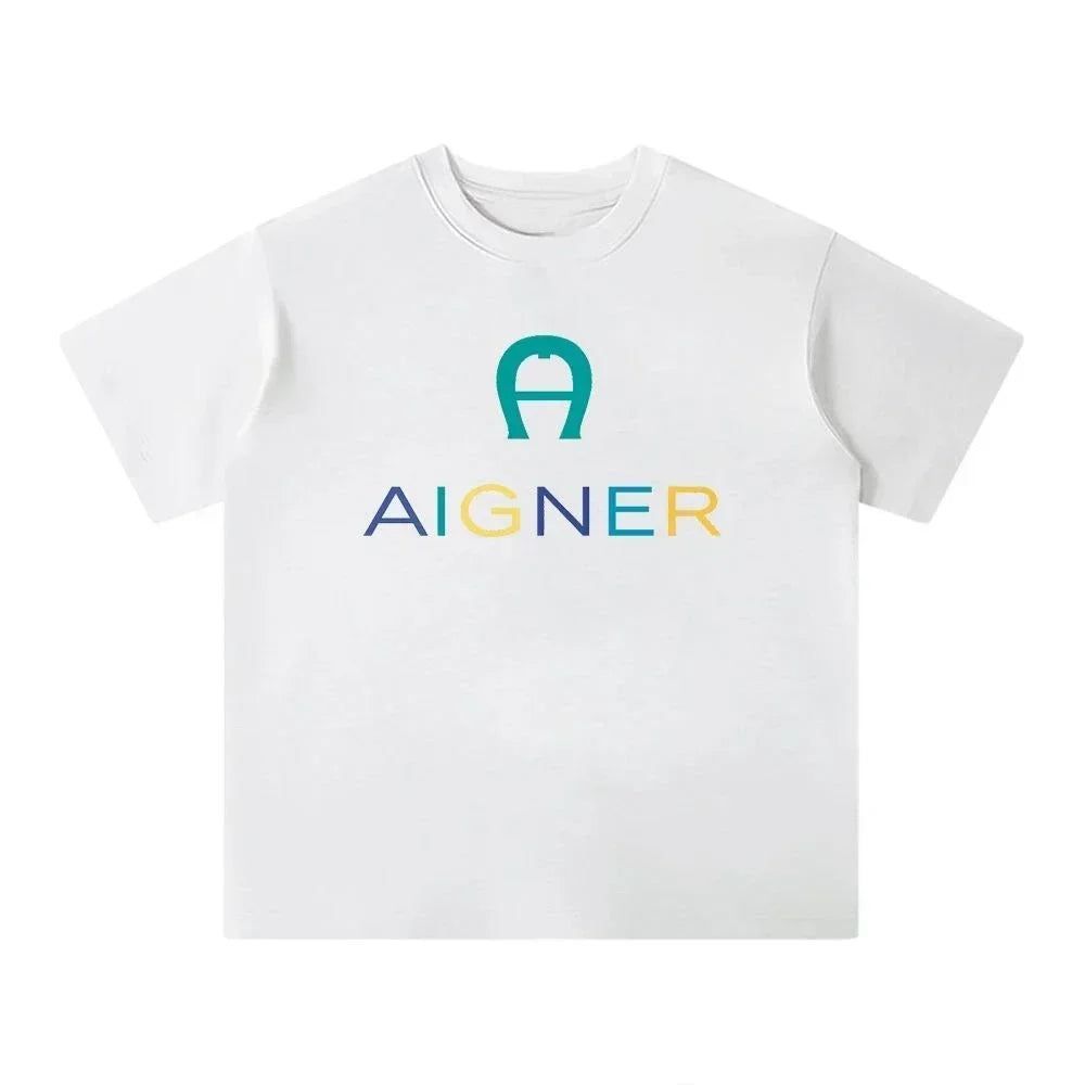 2025 Fashion boy T-shirt 100% pure cotton summer children's top casual clothing letter printed baby boy top short sleeved