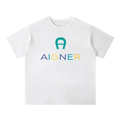 2025 Fashion boy T-shirt 100% pure cotton summer children's top casual clothing letter printed baby boy top short sleeved