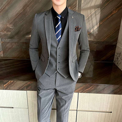 Slim Fit British Style Casual Small Suit Male Business Formal Wear