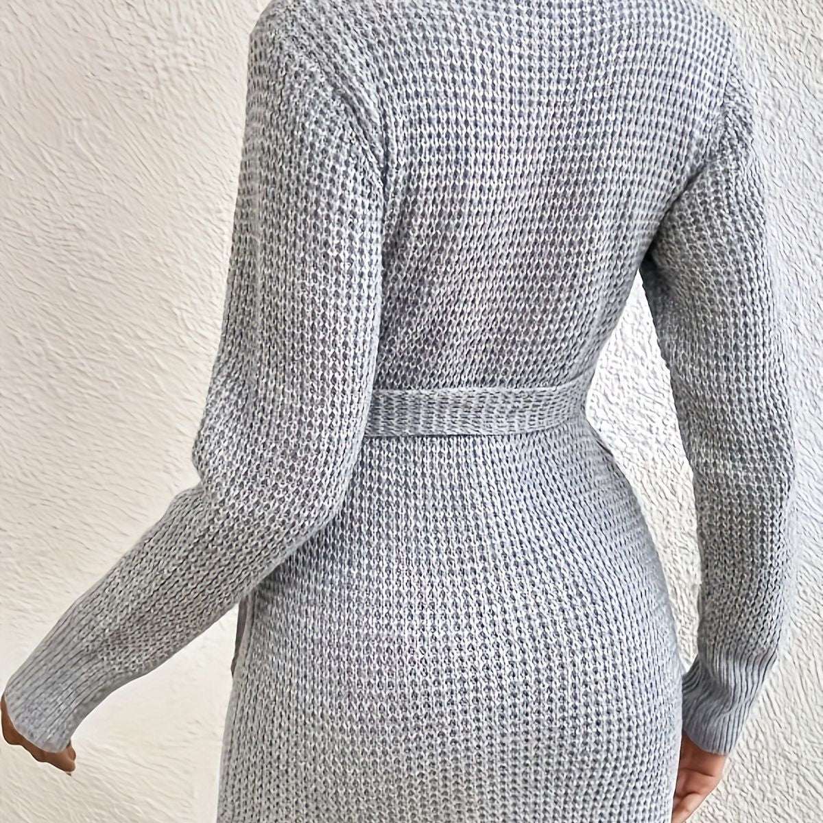 All - match Commute Knitted Lace - up Sweater - Elevra