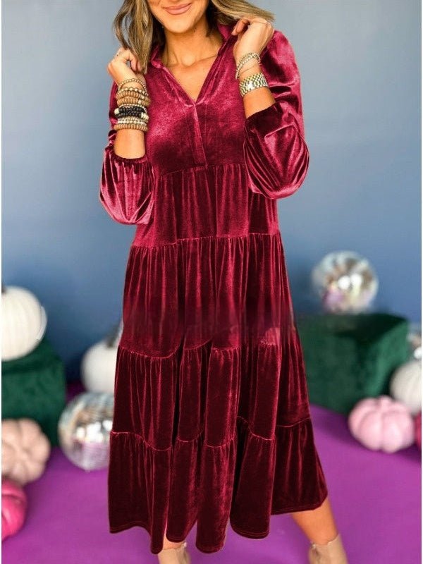 Autumn Winter Loose Dress – Casual Women’s Long Sleeve Dress - Elevra