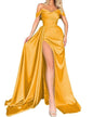 Banquet High Slit Sexy Host Off-shoulder Slimming Party Evening Dress