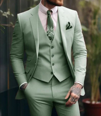 Plus-sized Plus Size Slim Fit Suit Three-piece Suit