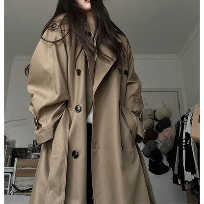 Temperament Wild Khaki Casual Fashion Trench Coat