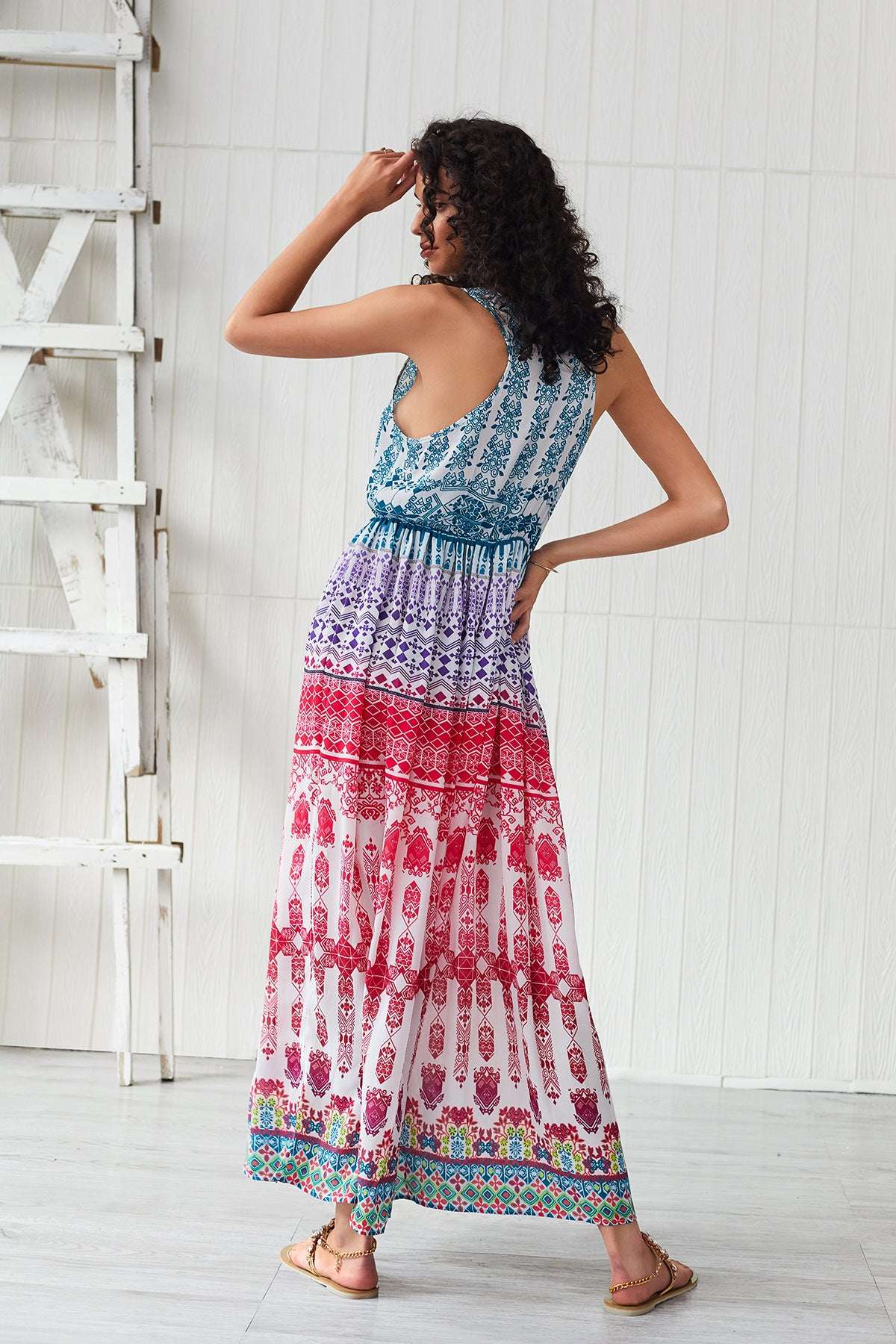 Bohemian Swing Long Beach Dress - Elevra