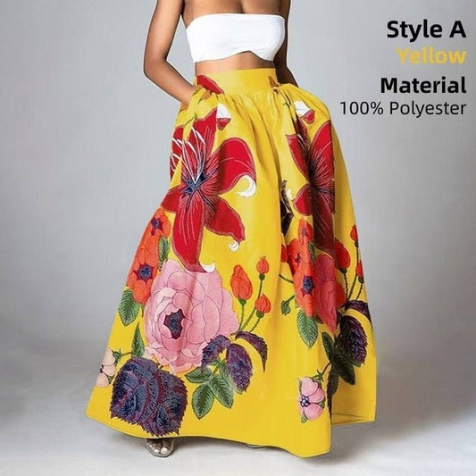 Bottoms Skirt Floral Holiday Women For Long Maxi - Elevra